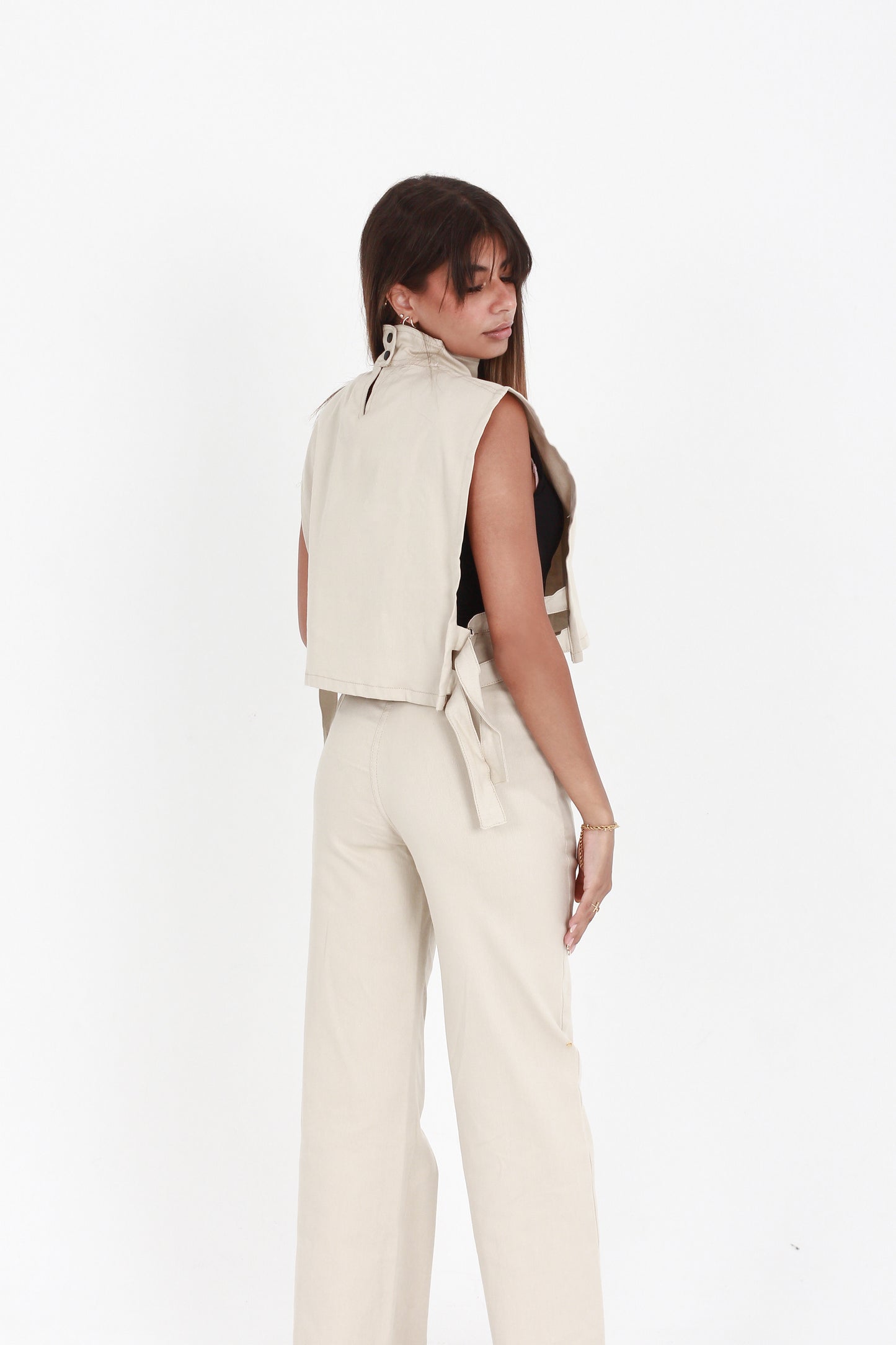 Ivory Petite Straight Fit Pants