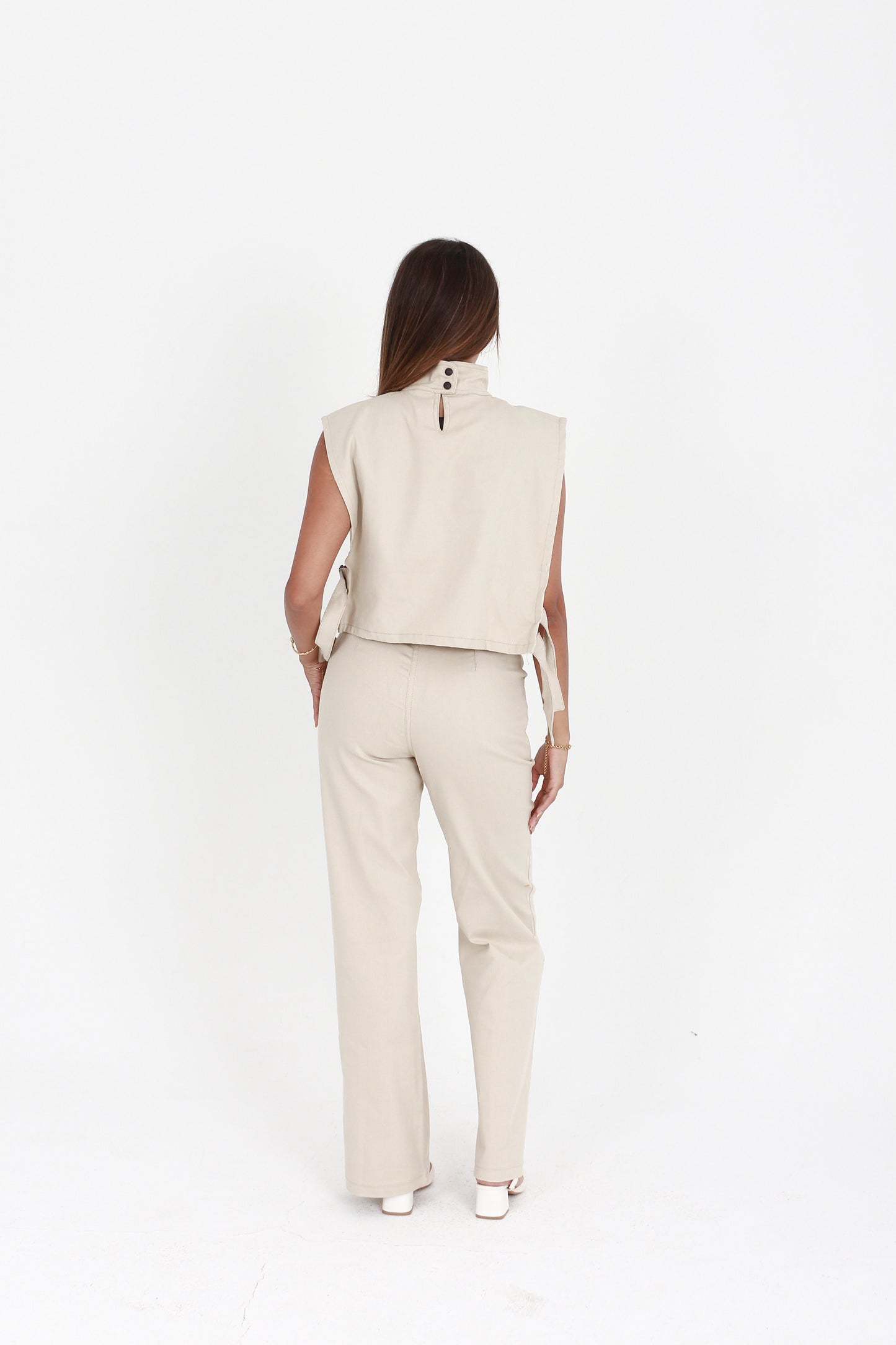 Ivory Petite Straight Fit Pants